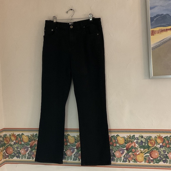 DG2 by Diane Gilman Straight Leg Jeans, Size 10P, Black - Picture 1 of 7